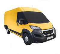 UK Wholesale UKW031BLACKAD4 Luxury Front Windscreen Wrap Cover Black - To Fit Citroen Relay Motorhome 2006 Onwards
