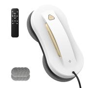 UK Window Cleaning Robot with Dual Spray Function - Electric Window Cleaner, Automatic Glass Robot with Remote Control for Indoor & Outdoor Windows, Suitable for High-Rise Buildings, Gold, 10 Cloths
