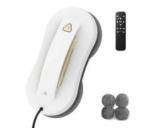 UK Window Cleaning Robot with Dual Spray Function - Electric Window Cleaner, Automatic Glass Robot with Remote Control for Indoor & Outdoor Windows, Suitable for High-Rise Buildings, Gold, 10 Cloths