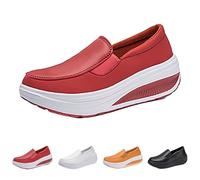 UK Womens Comfy Orthopedic Loafers Soft Leather Antiskid Slip on Platform Boat Driving Moccasins Casual Comfort Comfortable Office Fashion Work Walking Nursing Shoes Footwear Hot Pink