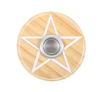 UK Wooden Pentagram Spell Candle Holder by Something Different Wholesale - Enchanting Design