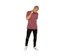 (UK XL) Adidas Monogram T-shirt Burgundy Printed UK S-2XL