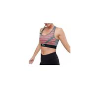 (UK12) Slazenger Womens Maxi Bra Top In Marl Grey Stretch Fabric Removable Cups