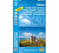 UK50-48 Füssen (Umgebungskarte 1:50000): Pfronten, Reutte, Nesselwang, Halblech, Steingaden, Forggensee, Neuschwanstein, Hohenschwangau, Ammergauer Alpen, südl. Auerbergland