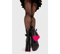 (UK6, Black) Lamoda All Yours BlackStretchPU Platform Ankle Boots Trendy Everyday Style UK7