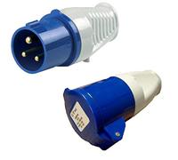 UKB4C 16 AMP 240V Blue Plug and Socket IP44 Caravan Motorhome Site Hook Up Lead Cable