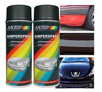 UKB4C 2 x Motip Black Plastic Bumper Structure Spray Paint Repair Fast Drying 400ml