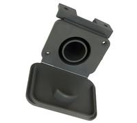 UKB4C 28mm Grey Waste Water Outlet Socket with Flap Connector for Caravans and Motorhomes