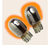 UKB4C 2x Chrome Silver Indicator Bulbs Side Repeater 501 Flash Amber Orange fits Tiguan 2007 >