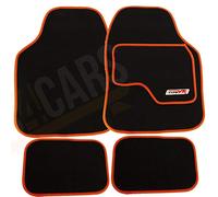 UKB4C 4 x VR Set Anti Slip Black Car Carpet Floor Mats with Orange Trim fits BMW Mini Cooper Clubman Paceman