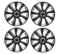 UKB4C 4 x Wheel Trims Strat Hub Caps 15" Covers fits Toyota Avensis Aygo Yaris