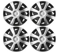 UKB4C 4x Silver/Black 15" Inch Deep Dish Van Wheel Trims Hub Caps For Peugeot Partner