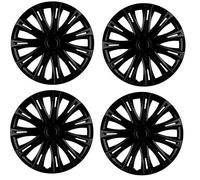 UKB4C 4x Wheel Trims Hub Caps 15" Covers fits Citroen C1 C2 C3 C4 Saxo Black