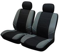 UKB4C Black/Grey Front Pair of Car Seat Covers for Fiesta 14-On