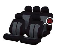 UKB4C Black/Grey Full Set Front & Rear Car Seat Covers for Insignia All Models