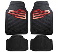 UKB4C Heavy Duty Rubber Floor Mats Set with Red heel pad Ibiza Leon Toledo Alhambra Altea