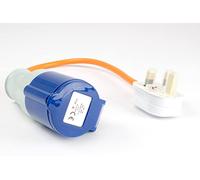 UKB4C Hook - Up Lead to Mains Adaptor, 16A Fly Lead Converter, 3 Pin 240 V Plug Adapter for Caravan or Motorhome, Caravan Accessories and Caravan Equipment