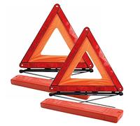 UKB4C Roadside Warning Triangle Car Kit Pair of 2 for Roadside Emergency Breakdown - Foldable Deflectors, Wind Tested with Case, Emergency Car Safety Kit For UK and Europe Driving