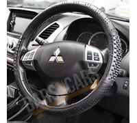 UKB4C Universal Fit Black Smooth Massage Car Steering Wheel Cover 37-39CM/15 Anti Slip Breathable Protector Car Accessory Year Round Use for Truck SUV