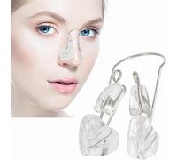 UKBENT Nose Shaper Clip, Nose Straightener for Wide Noses, Safety Silicone Nose Beautifier, Nose Height Lifter Nose Slimmer for Women, Men and Young Girls (White)