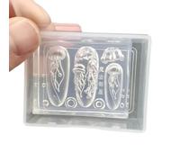 Ukbzxcmws Creative Jellyfish Nail Art Moulds Silicone Dropper Mold Nail Decoration Molds Unique Manicures Moulds Silicone Material Jewelry Tools