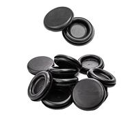 UKCable-Ties 10Pack Black PVC Rubber Closed Blind Blanking Hole Wire Cable Grommets (25mm)