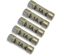 UKCable-Ties 5 Pcs. of 1A/FUDP-1 with 240V Domestic Fuse Household Mains Plug Top Fuse Electric Cartridge Fuses CE Certified to BS1352 BIG SIZE FUSE 25MM LONG