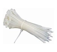 UKCable-Ties 50x Natural/White Cable Ties 200mm x 4.8mm Zip Tie Wraps Nylon Plastic