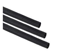 UKCABLE-TIES 5M Cable Tidy Sleeve Braided Cable Sleeving for USB Cable Power Cord Audio Video Cable Black