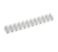 UKCable-Ties Block Connector 12 Way White Terminal Block Strip Electric Wire Connectors Choc Blocks Connecting for Wiring Electrical Connector Strips 3A to 60A