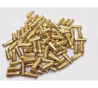 UKCable-Ties Brass Bullet Crimp Wire Connector Classic Car Motorcycle Cable Terminals (50, 2.0mm²)