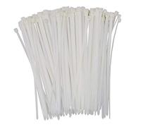 UKCable-Ties Cable Ties 100mm x 2.5mm Black Natural/White Coloured Strong Nylon Zip Ties (1000, Natural/White)