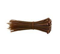 UKCable-Ties Cable Ties 100mm x 2.5mm Brown Nylon Zip Tie Wraps - (Pack of 1000)
