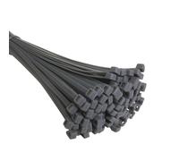 UKCable-Ties Cable Ties 140mm x 3.6mm Black Natural/White Coloured Strong Nylon Zip Ties (100, Grey/Silver)