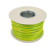 UKCABLE-TIES Electrical PVC Yellow/Green Earth Sleeving Cable Protection Flexible Tubing (Green/Yellow, 6mm - 100M Roll)