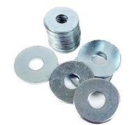 UKCABLE-TIES Flat Penny Repair Washers Zinc Plated Wide Large Thick Mudguard Fender Washer (25, M6 x 19-1/4 x 3/4")