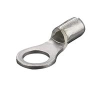 UKCable-Ties Open End Terminal Cable Size 10mm² Stude Hole 10mm Copper Ring Terminals Connector for Battery Earth Cables - Pack of 5