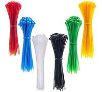 UKCable-Ties Premium Cable Ties || 300mm x 4.8mm || Black Natural/White Coloured || Strong Nylon Zip Ties (25, Green)