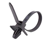 UKCABLE-TIES Push Mount Winged Cable Ties/Car Chassis Nylon Zip Tie Fixing Black (4.8mm x 100mm)
