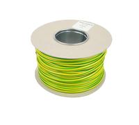 UKCABLE-TIES PVC Sleeving Flexible PVC Earth Cable Sleeving Blue Brown Green/Yelllow Electrical Cable Wire - 100 Meter Roll (Green/Yellow, 5mm)