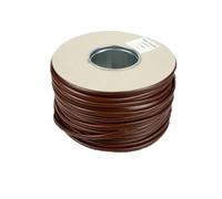 UKCABLE-TIES PVC Sleeving Flexible PVC Earth Cable Sleeving Blue Brown Green/Yelllow Electrical Cable Wire - 100 Meter Roll (Brown, 2mm)