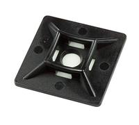 UKCable-Ties Self Adhesive Cable Ties Base 19mm x 19mm Fixing Mounts Black - Pack of 200