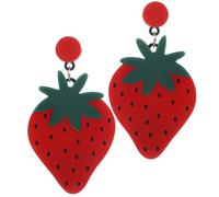 UKCOCO 1 Pair Chic Strawberry Shape Earrings for Women Elegant Fruit Jewelry for Parties Weddings Daily Wear Smooth Finish High End Quality of Cute Earrings