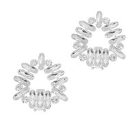 UKCOCO 1 Pair Decorative Rhinestone Shoe Clips for Women, Attachables with Hollow-out Design, Shiny Silver Shoe Charms for Weddings and Daily Life Accessories