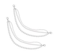 UKCOCO 1 Pair Faux Pearl Shoe Chain for Women, Three-layer Elegant Shoe Accessories with Effortless Installation, Versatile Pairing for Sneakers and Boots in Daily or Formal Occasions