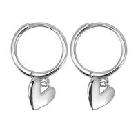 UKCOCO 1 Pair Heart Dangle Earrings for Women Sterling Silver Elegant Heart Ear Drops Comfortable Eye Catching for Gifting Anniversaries Birthdays Special Occasions
