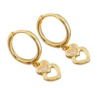 UKCOCO 1 Pair Heart Shaped Dangle Earrings for Women Rhinestone Inlaid Jewelry Accessories Elegant Decorative Earrings Comfortable and Stylish for All Occasions