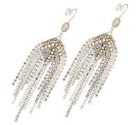 UKCOCO 1 Pair Long Pearl Dangle Earrings Statement Chandelier Jewelry for Women Elegant Bohemian Style for Weddings Prom Special Occasions Unique Earrings
