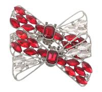 UKCOCO 1 Pair Rhinestone Bow Shoe Charms Decorative Clips for Shoes Sparkling Alloy and Glass Stones Easy Replacement Bridal Accessories for Wedding and Party