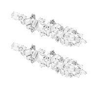 UKCOCO 1 Pair Statement Rhinestone Drop Earrings for Women Lightweight Tassel Chain Jewelry for Weddings and Prom Unique Glamorous Design Elegant Formal Accessory